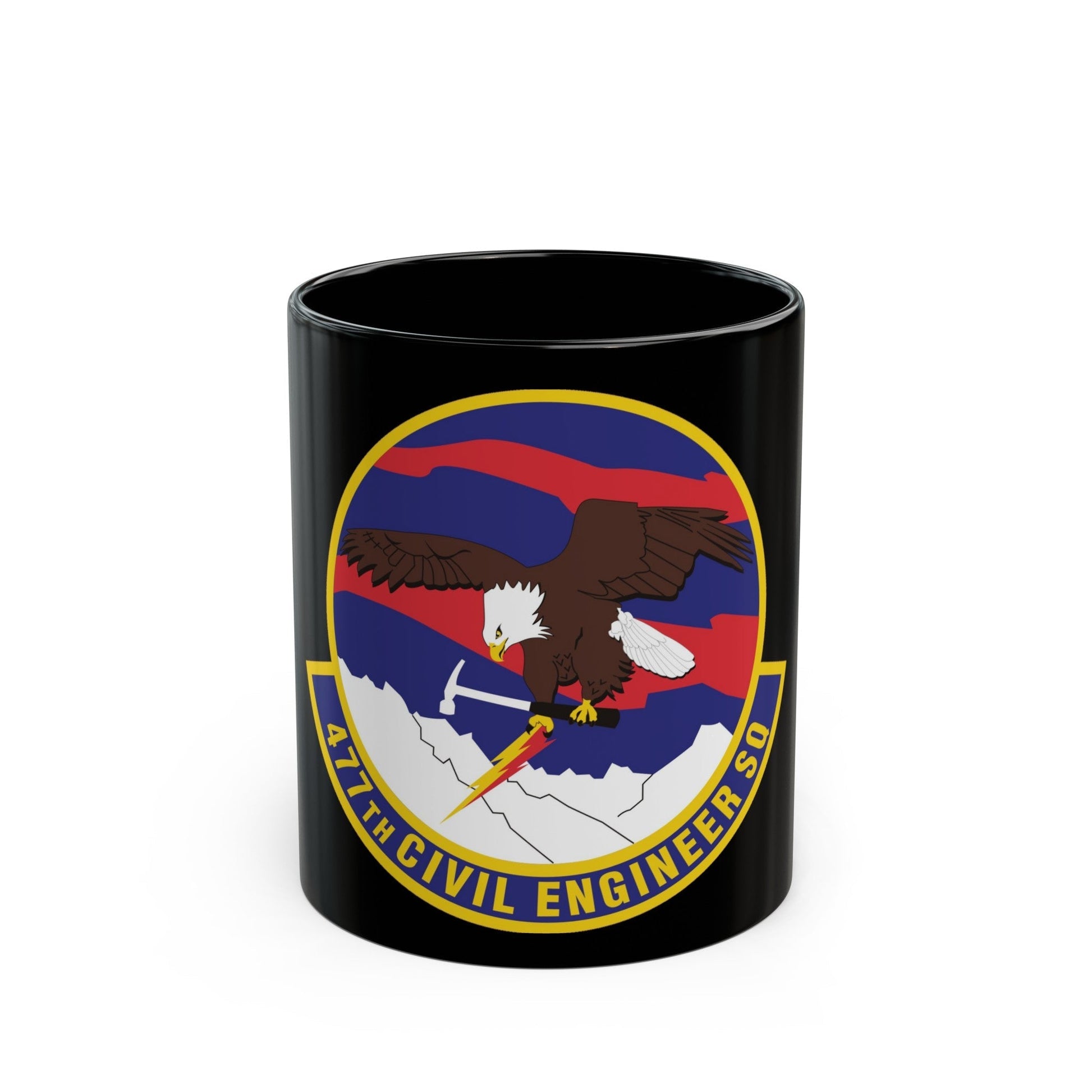 477th Civil Engineer Squadron (U.S. Air Force) Black Coffee Mug-11oz-The Sticker Space