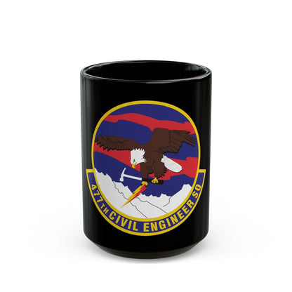 477th Civil Engineer Squadron (U.S. Air Force) Black Coffee Mug-15oz-The Sticker Space