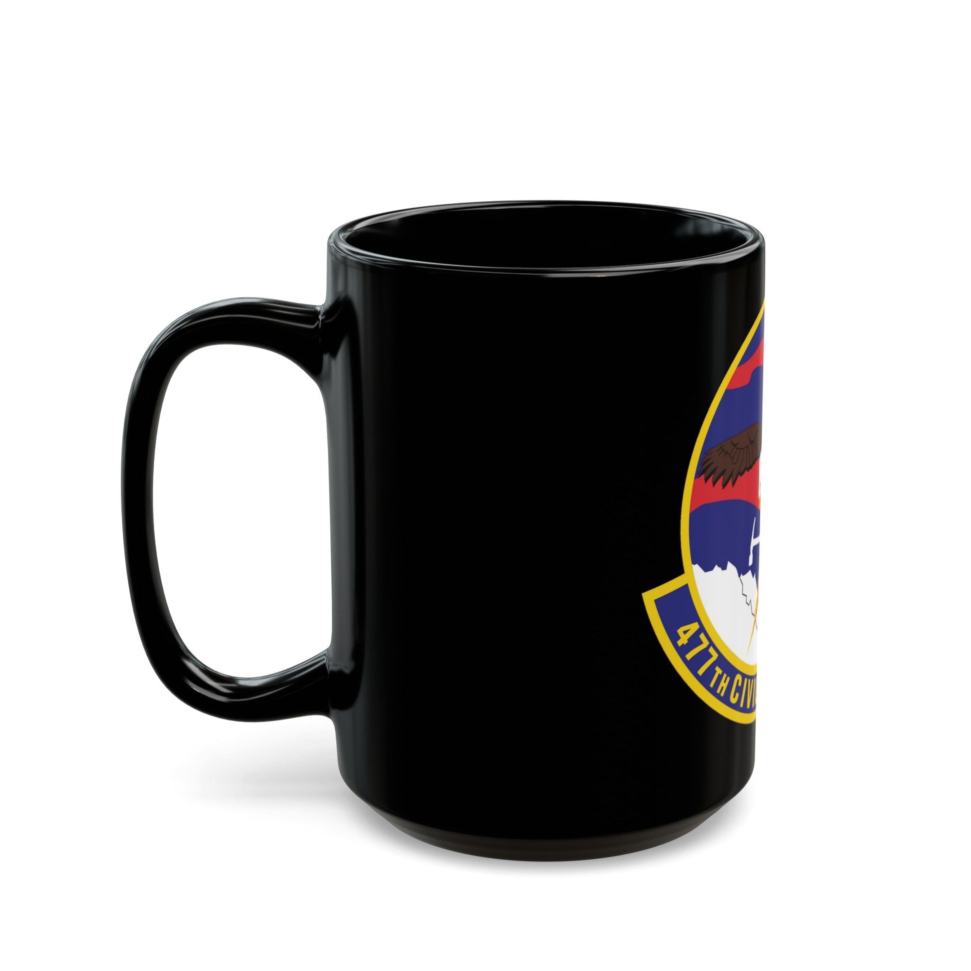 477th Civil Engineer Squadron (U.S. Air Force) Black Coffee Mug-The Sticker Space