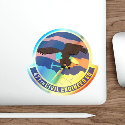 477th Civil Engineer Squadron (U.S. Air Force) Holographic STICKER Die-Cut Vinyl Decal-The Sticker Space