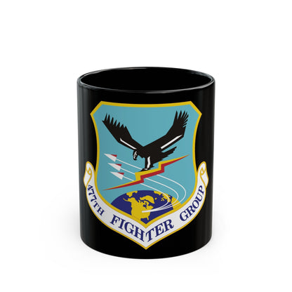 477th Fighter Group (U.S. Air Force) Black Coffee Mug-11oz-The Sticker Space