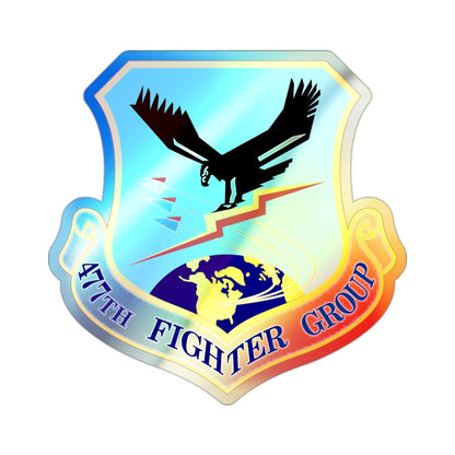 477th Fighter Group (U.S. Air Force) Holographic STICKER Die-Cut Vinyl Decal-2 Inch-The Sticker Space