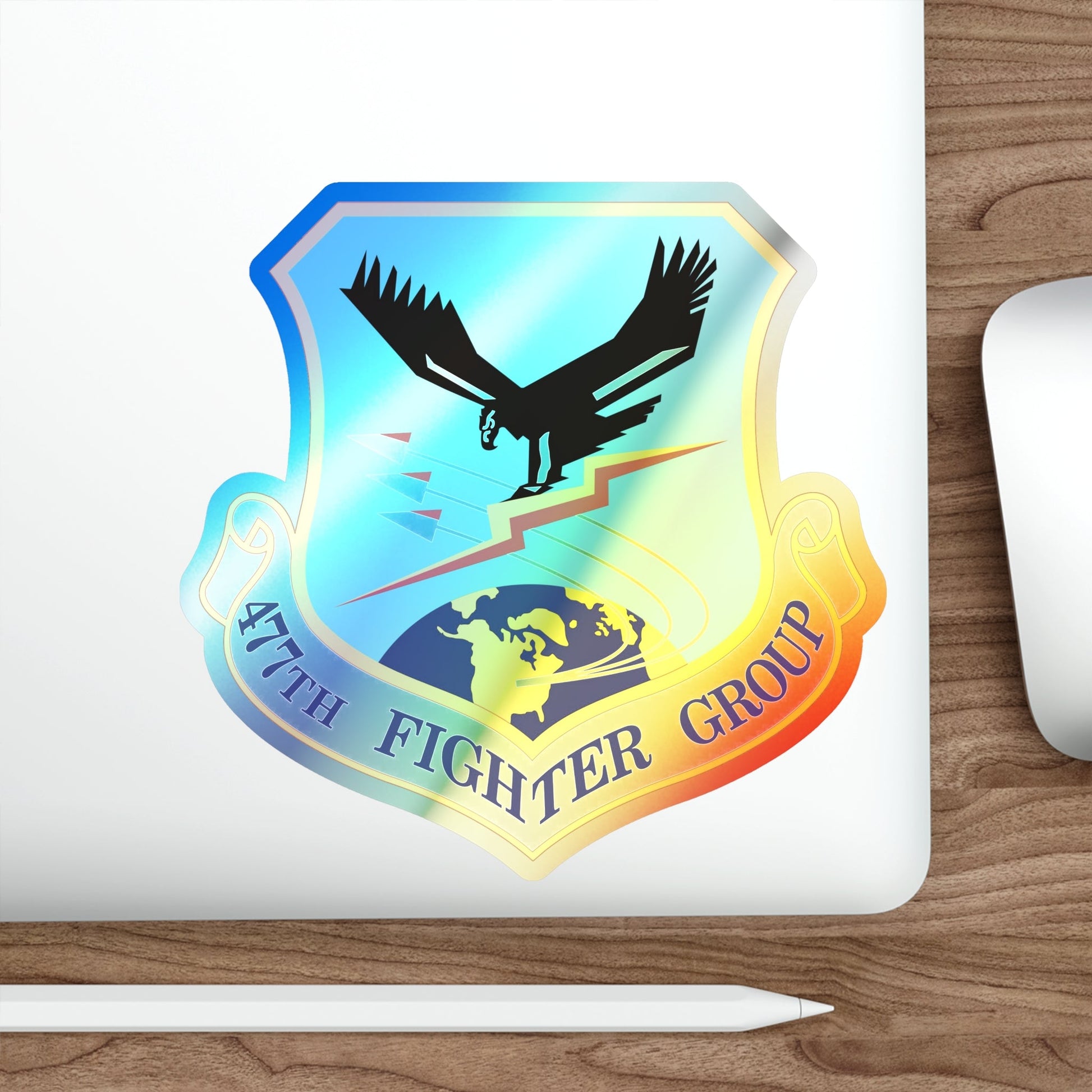 477th Fighter Group (U.S. Air Force) Holographic STICKER Die-Cut Vinyl Decal-The Sticker Space