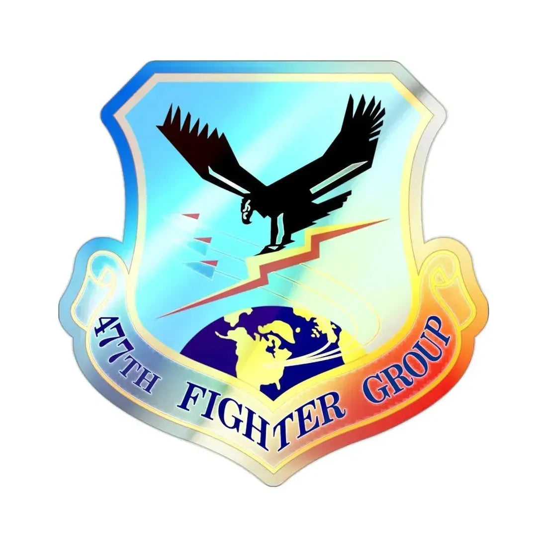 477th Fighter Group (U.S. Air Force) Holographic STICKER Die-Cut Vinyl Decal - The Sticker Space