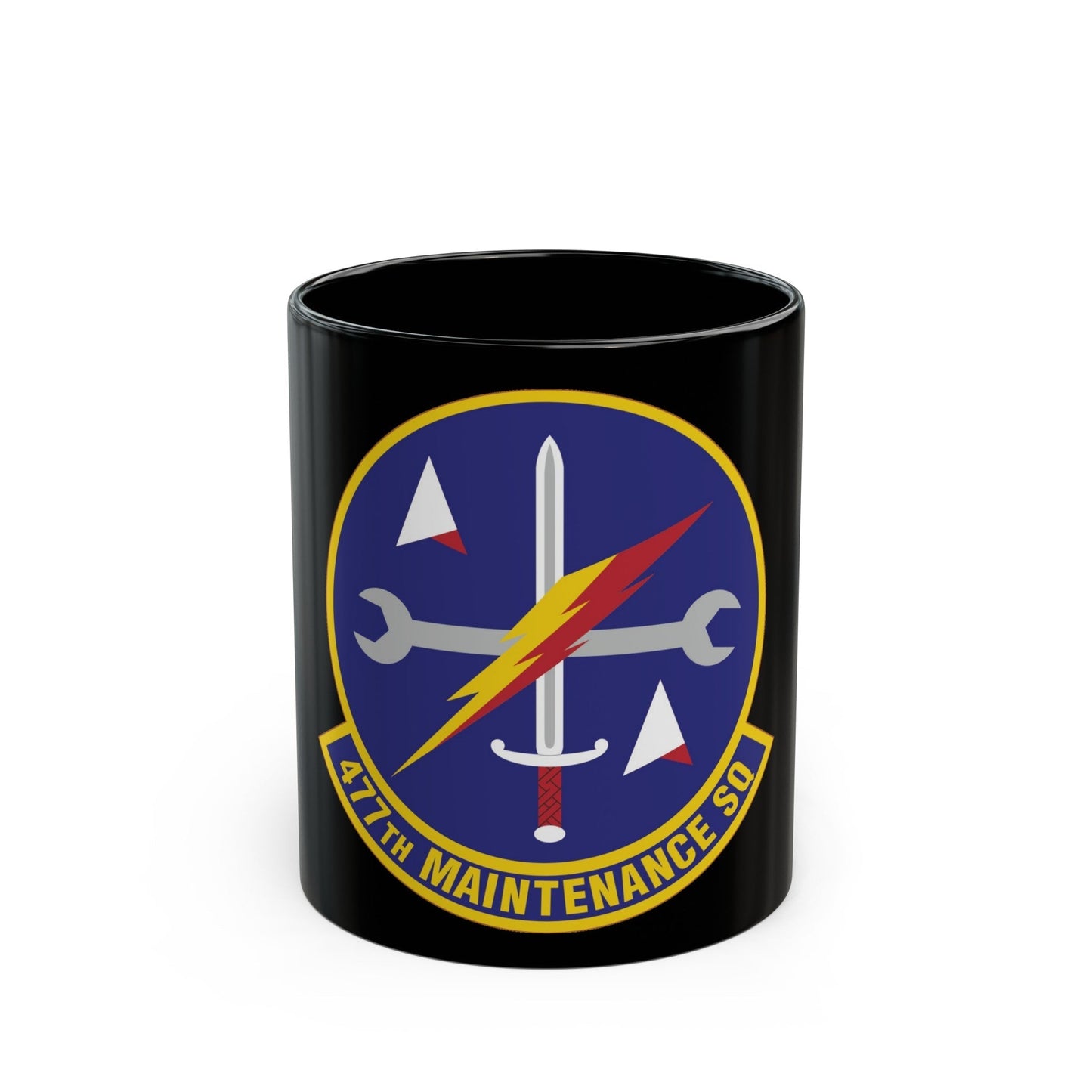 477th Maintenance Squadron (U.S. Air Force) Black Coffee Mug-11oz-The Sticker Space