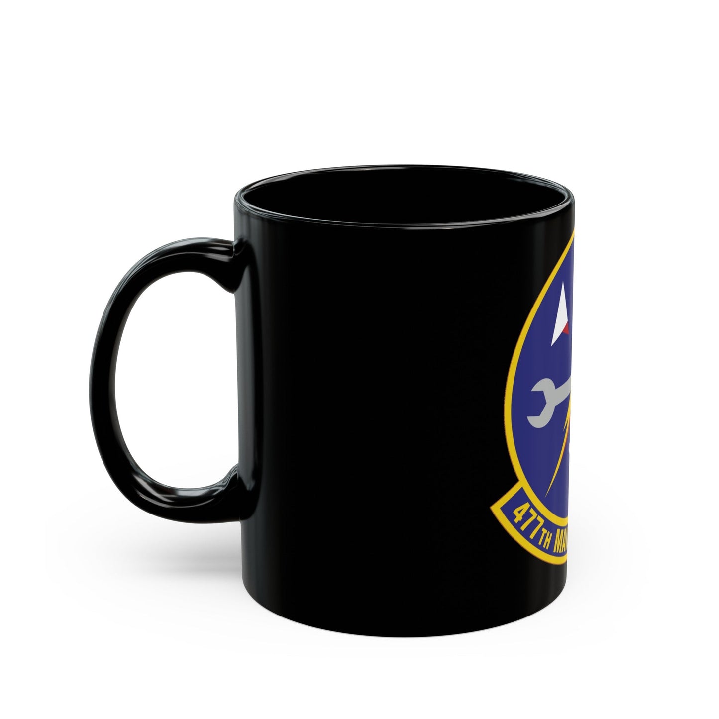 477th Maintenance Squadron (U.S. Air Force) Black Coffee Mug-The Sticker Space