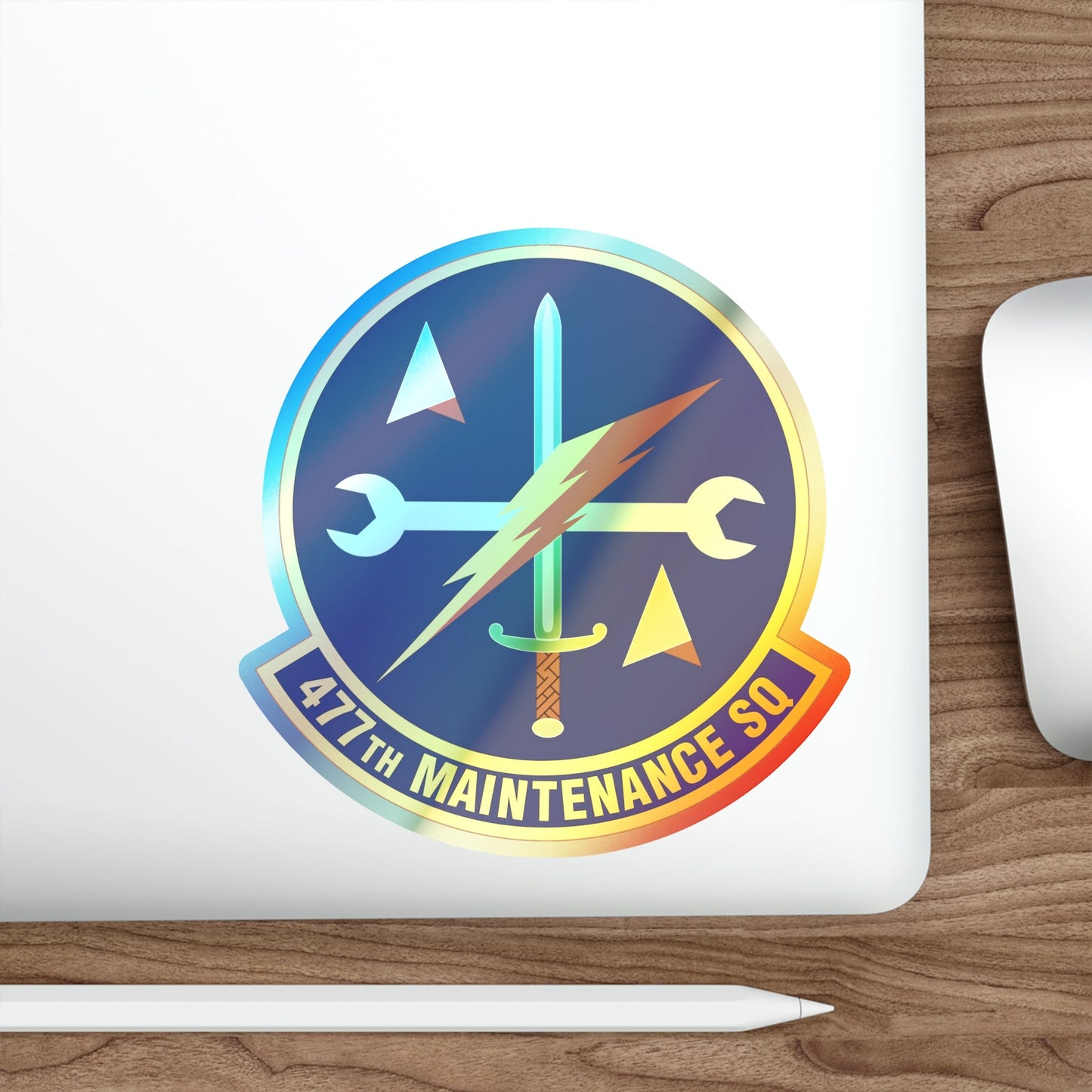 477th Maintenance Squadron (U.S. Air Force) Holographic STICKER Die-Cut Vinyl Decal-The Sticker Space