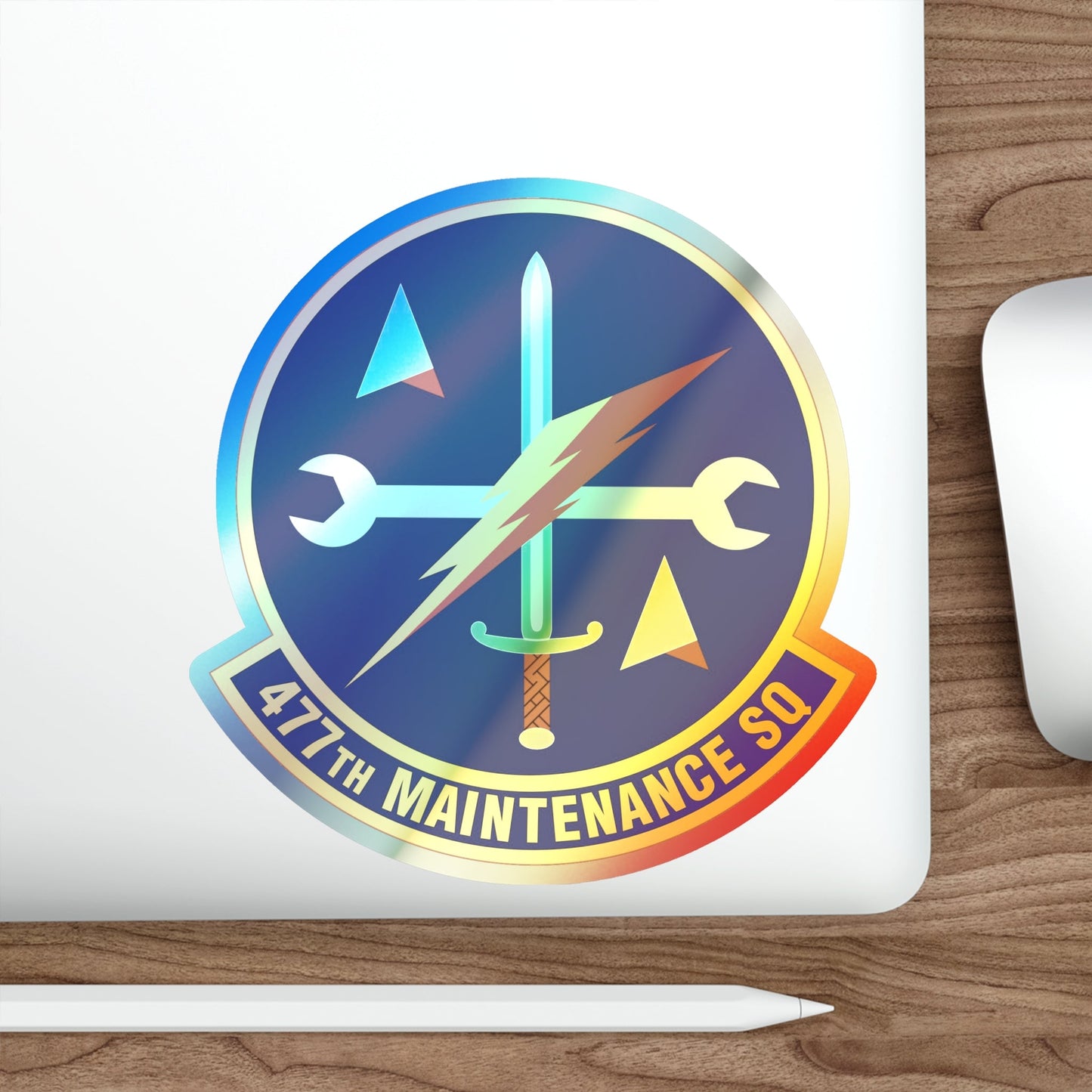 477th Maintenance Squadron (U.S. Air Force) Holographic STICKER Die-Cut Vinyl Decal-The Sticker Space