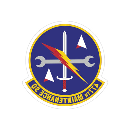 477th Maintenance Squadron (U.S. Air Force) REVERSE PRINT Transparent STICKER-2" × 2"-The Sticker Space