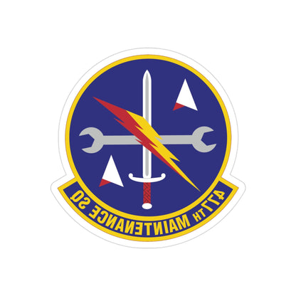 477th Maintenance Squadron (U.S. Air Force) REVERSE PRINT Transparent STICKER-3" × 3"-The Sticker Space