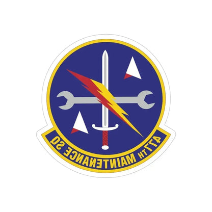 477th Maintenance Squadron (U.S. Air Force) REVERSE PRINT Transparent Die-Cut STICKER 5 Inch Die-Cut Transparent - The Sticker Space