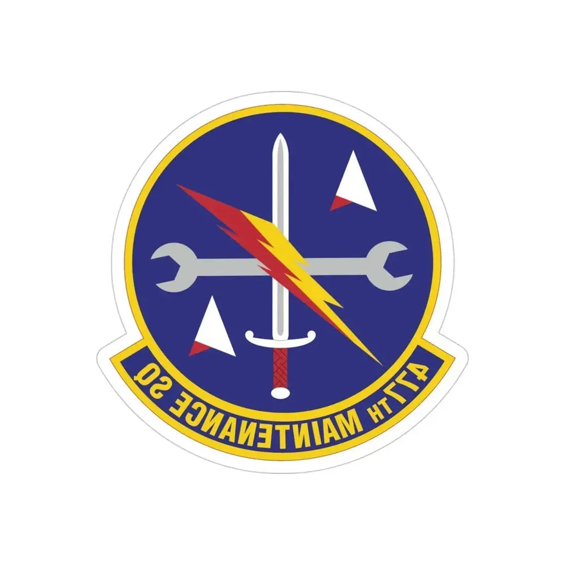 477th Maintenance Squadron (U.S. Air Force) REVERSE PRINT Transparent Die-Cut STICKER - The Sticker Space