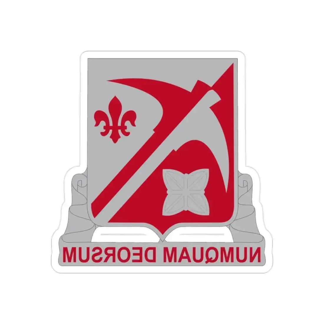 478 Engineer Battalion (U.S. Army) REVERSE PRINT Transparent Die-Cut STICKER 2 Inch Die-Cut Transparent - The Sticker Space