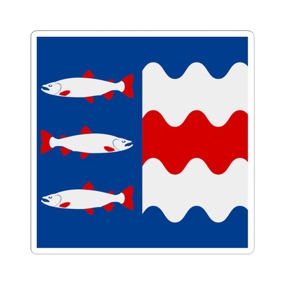 Vasternorrlands lan vapenflagga (Sweden) STICKER Vinyl Kiss-Cut Decal