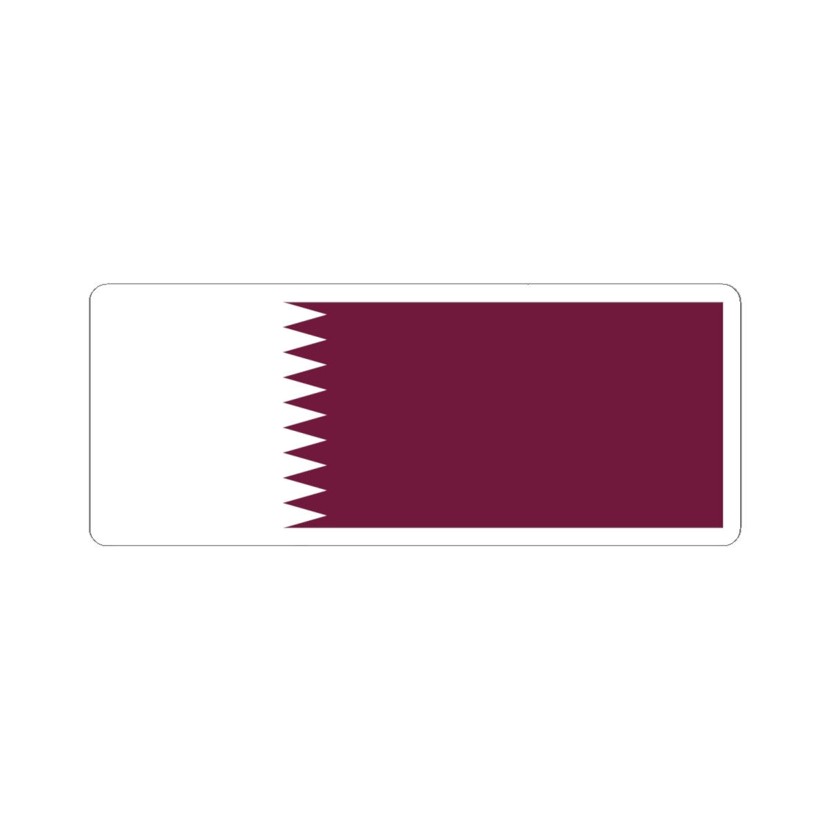 Flag of Qatar 1949-1971 (Qatar) STICKER Vinyl Kiss-Cut Decal