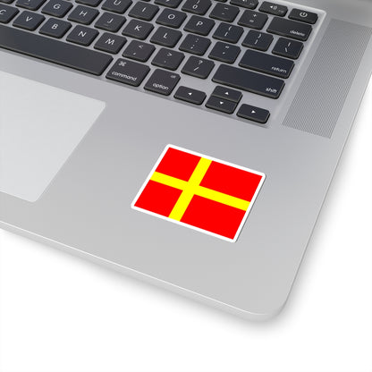 Flag of Skane (Sweden) STICKER Vinyl Kiss-Cut Decal