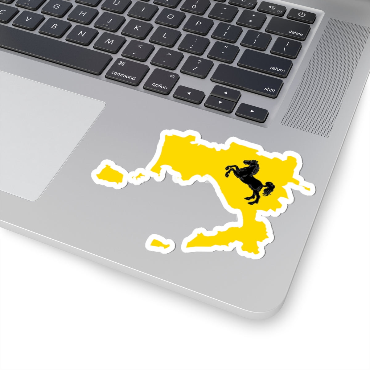 Flag map of the Province of Naples (Italy) STICKER Vinyl Kiss-Cut Decal
