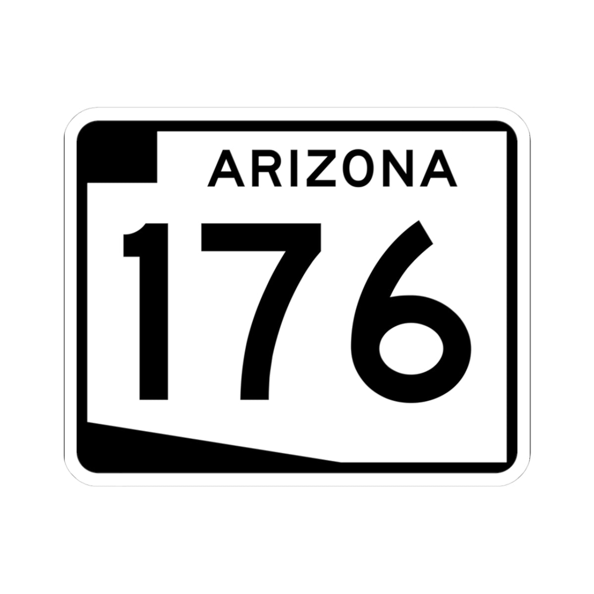 Arizona 176 (Arizona) (Road Sign) STICKER Vinyl Kiss-Cut Decal