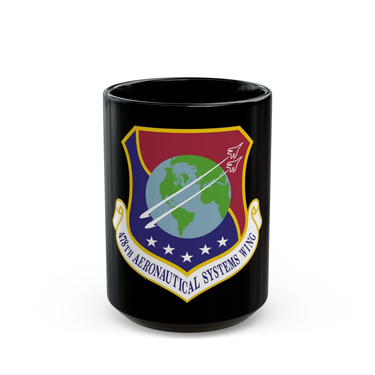 478th Aeronautical Systems Wing (U.S. Air Force) Black Coffee Mug-15oz-The Sticker Space