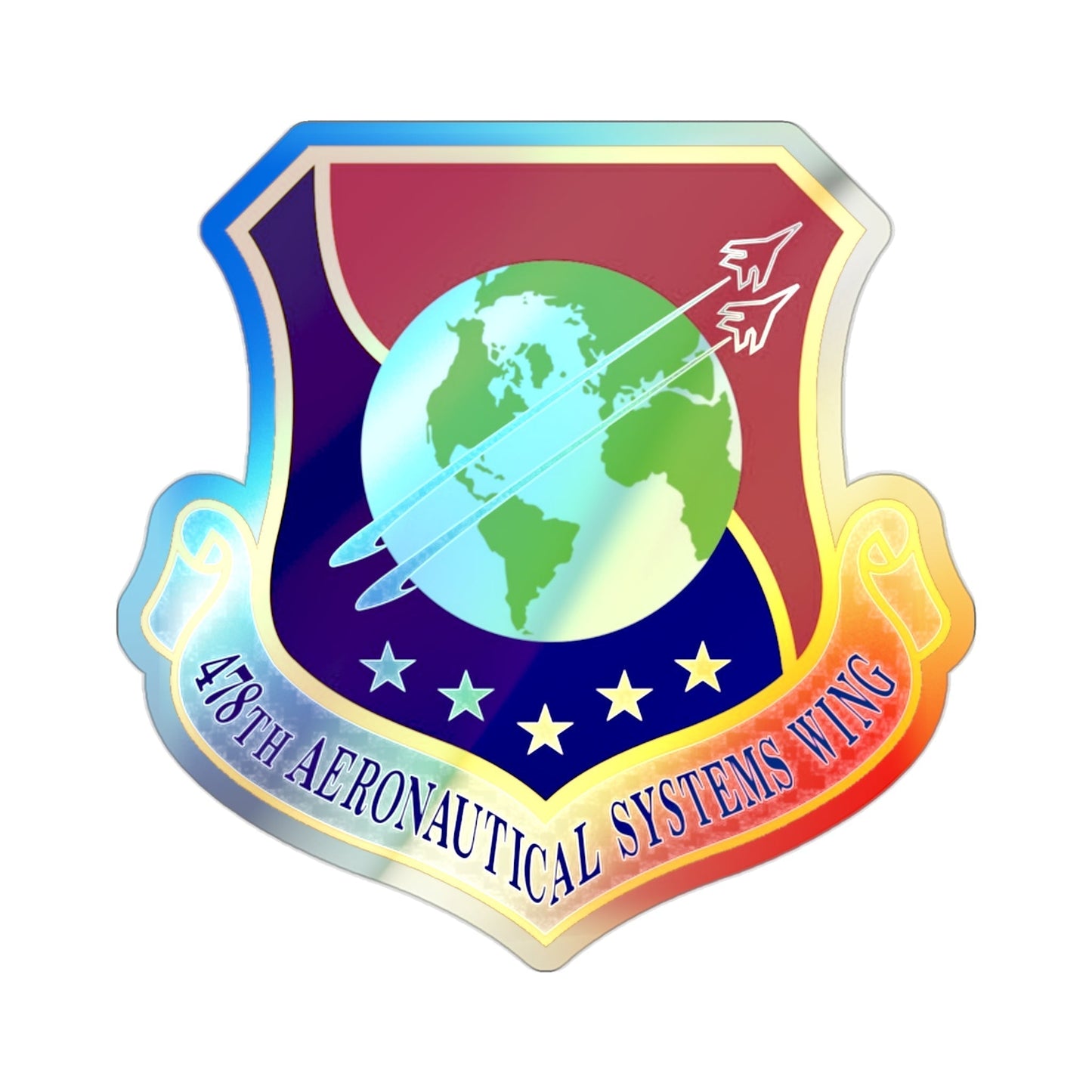 478th Aeronautical Systems Wing (U.S. Air Force) Holographic STICKER Die-Cut Vinyl Decal-2 Inch-The Sticker Space