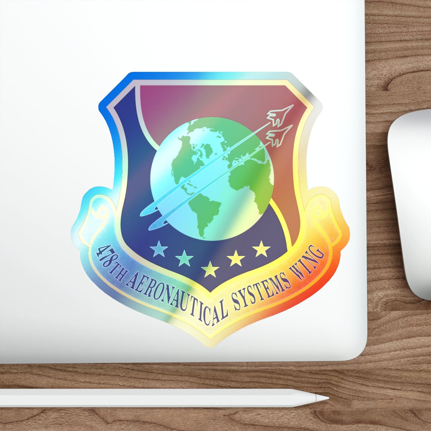 478th Aeronautical Systems Wing (U.S. Air Force) Holographic STICKER Die-Cut Vinyl Decal-The Sticker Space