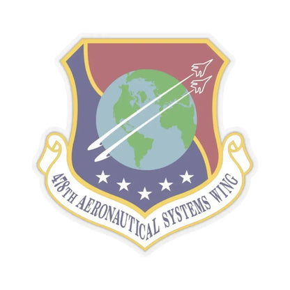 478th Aeronautical Systems Wing (U.S. Air Force) STICKER Vinyl Kiss-Cut Decal 6 Inch Transparent - The Sticker Space