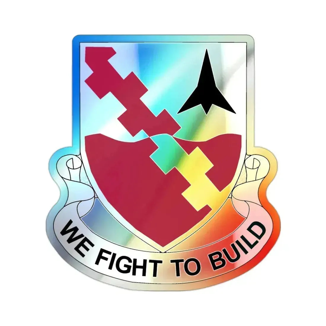 479 Engineer Battalion (U.S. Army) Holographic STICKER Die-Cut Vinyl Decal 2 Inch Holographic - The Sticker Space