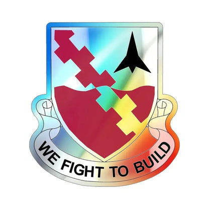 479 Engineer Battalion (U.S. Army) Holographic STICKER Die-Cut Vinyl Decal 5 Inch Holographic - The Sticker Space