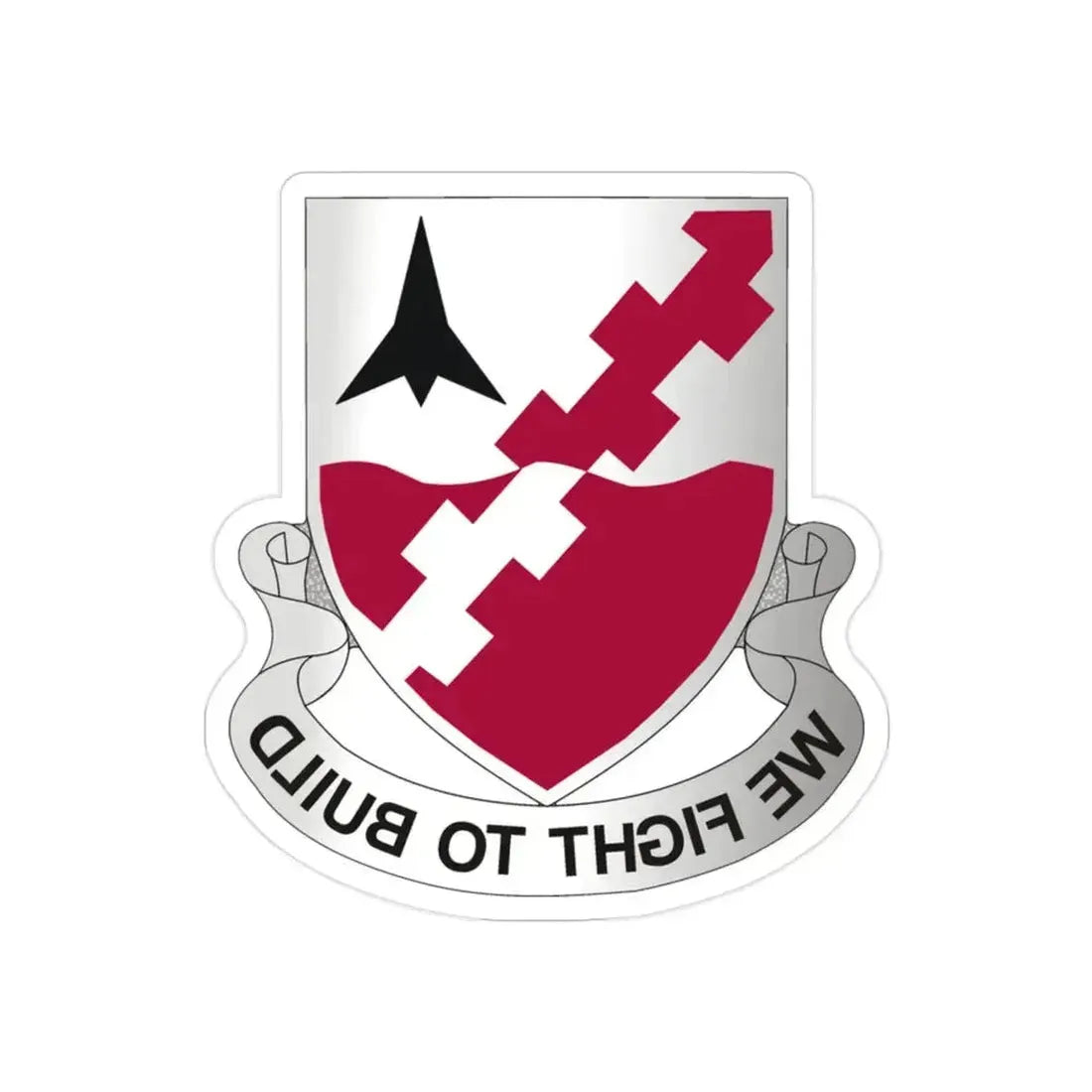 479 Engineer Battalion (U.S. Army) REVERSE PRINT Transparent Die-Cut STICKER 2 Inch Die-Cut Transparent - The Sticker Space