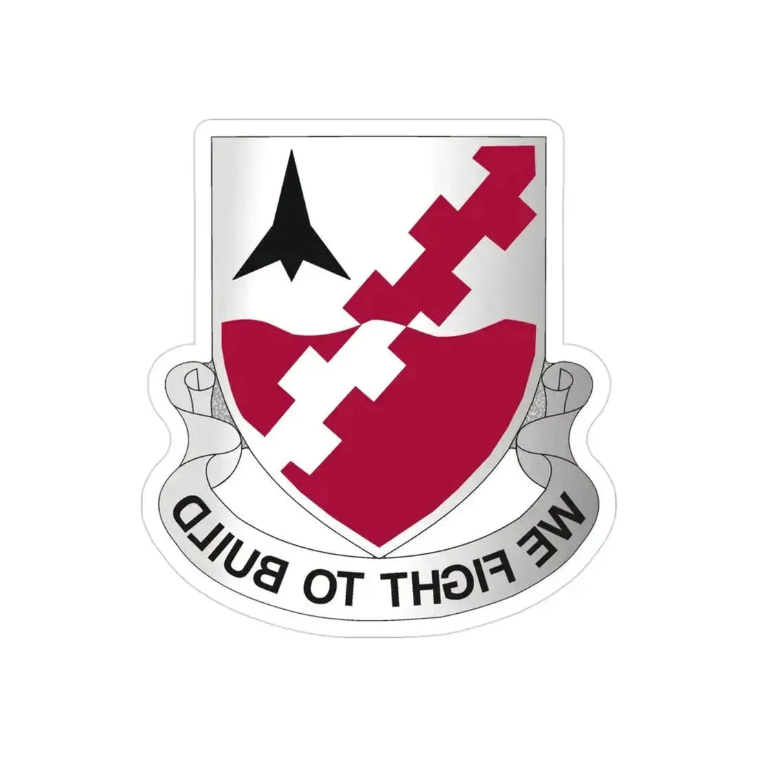 479 Engineer Battalion (U.S. Army) REVERSE PRINT Transparent Die-Cut STICKER 3 Inch Die-Cut Transparent - The Sticker Space