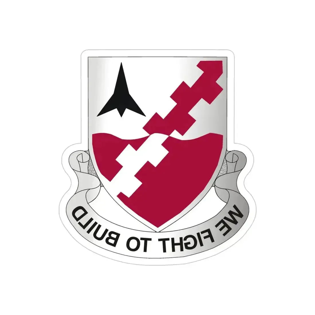 479 Engineer Battalion (U.S. Army) REVERSE PRINT Transparent Die-Cut STICKER 5 Inch Die-Cut Transparent - The Sticker Space