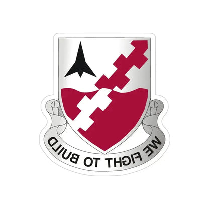 479 Engineer Battalion (U.S. Army) REVERSE PRINT Transparent Die-Cut STICKER 6 Inch Die-Cut Transparent - The Sticker Space