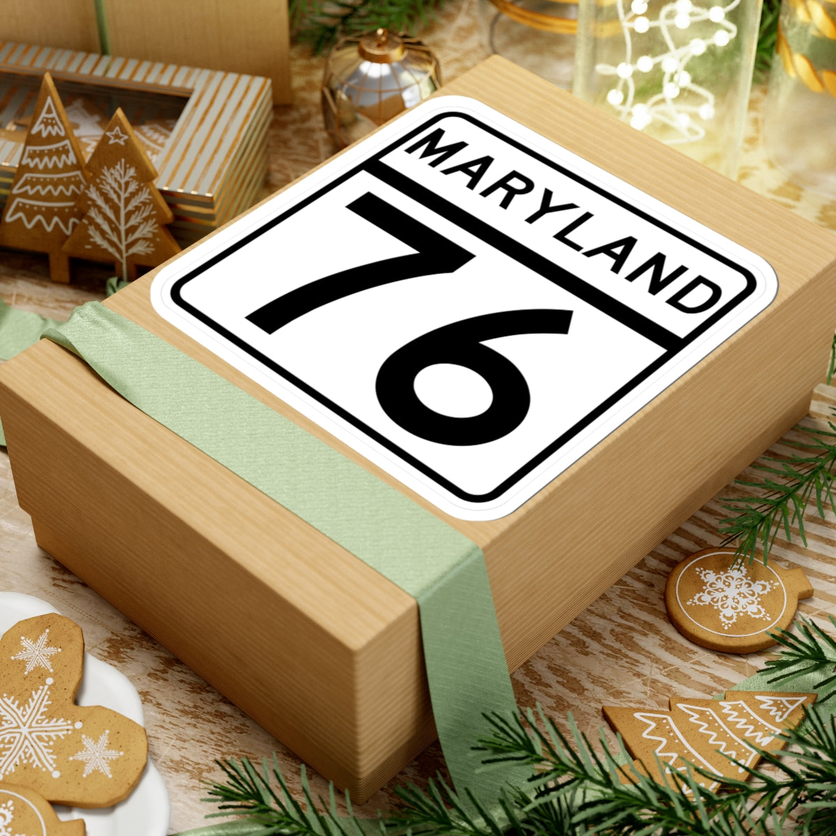 MD Route 76 (Maryland) (Road Sign) STICKER Vinyl Kiss-Cut Decal
