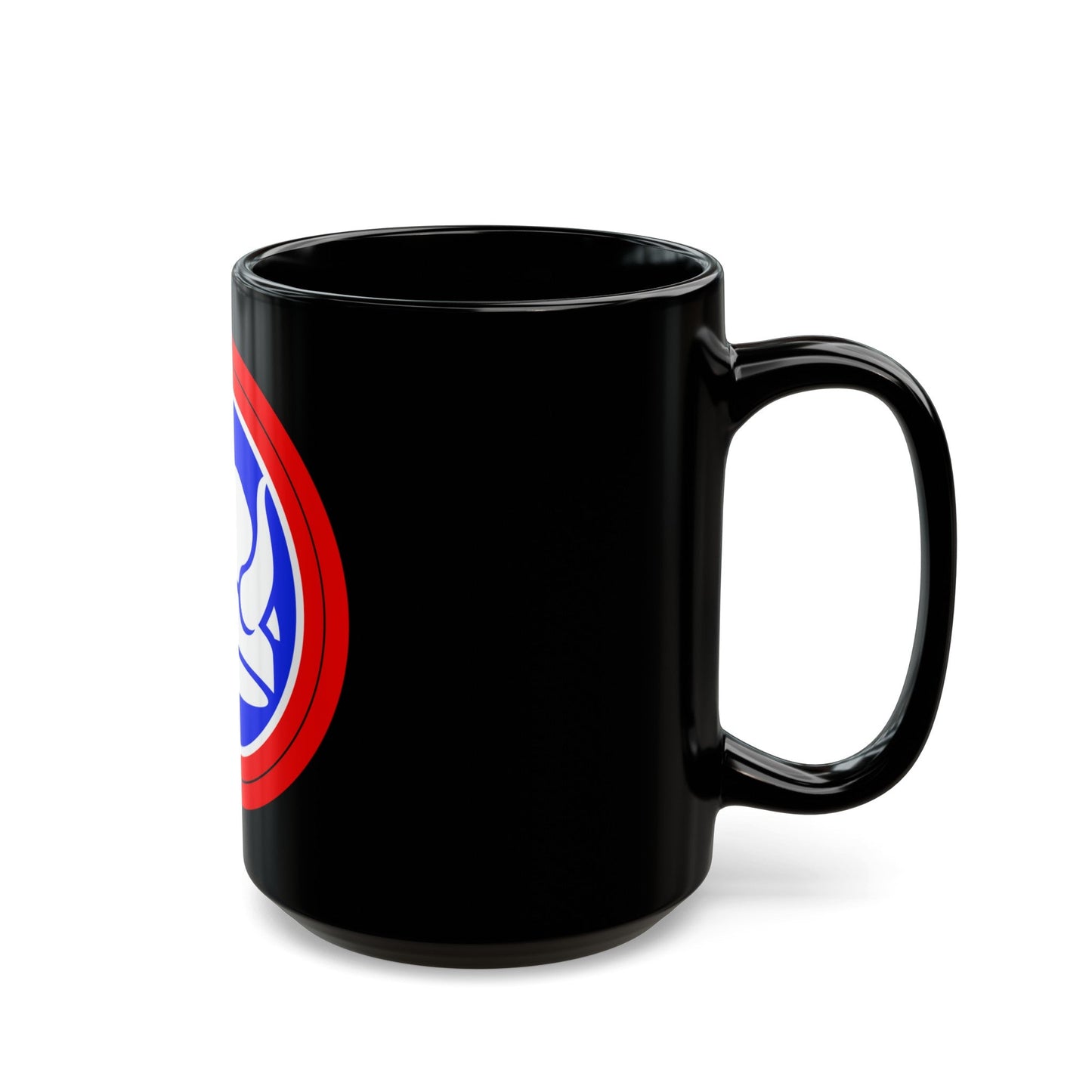 47th Division Shoulder Patch (U.S. Army) Black Coffee Mug-The Sticker Space