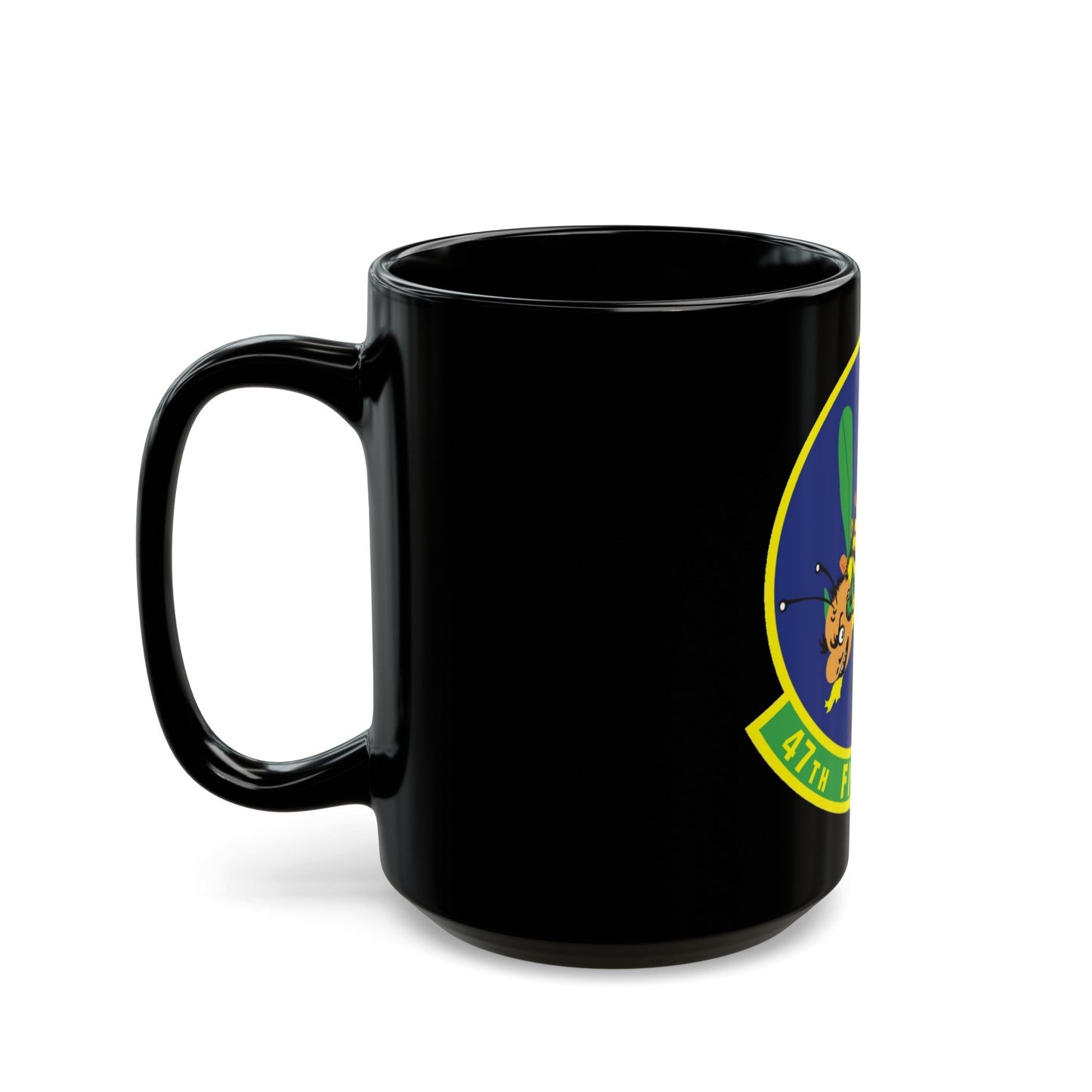 47th Fighter Squadron (U.S. Air Force) Black Coffee Mug-The Sticker Space