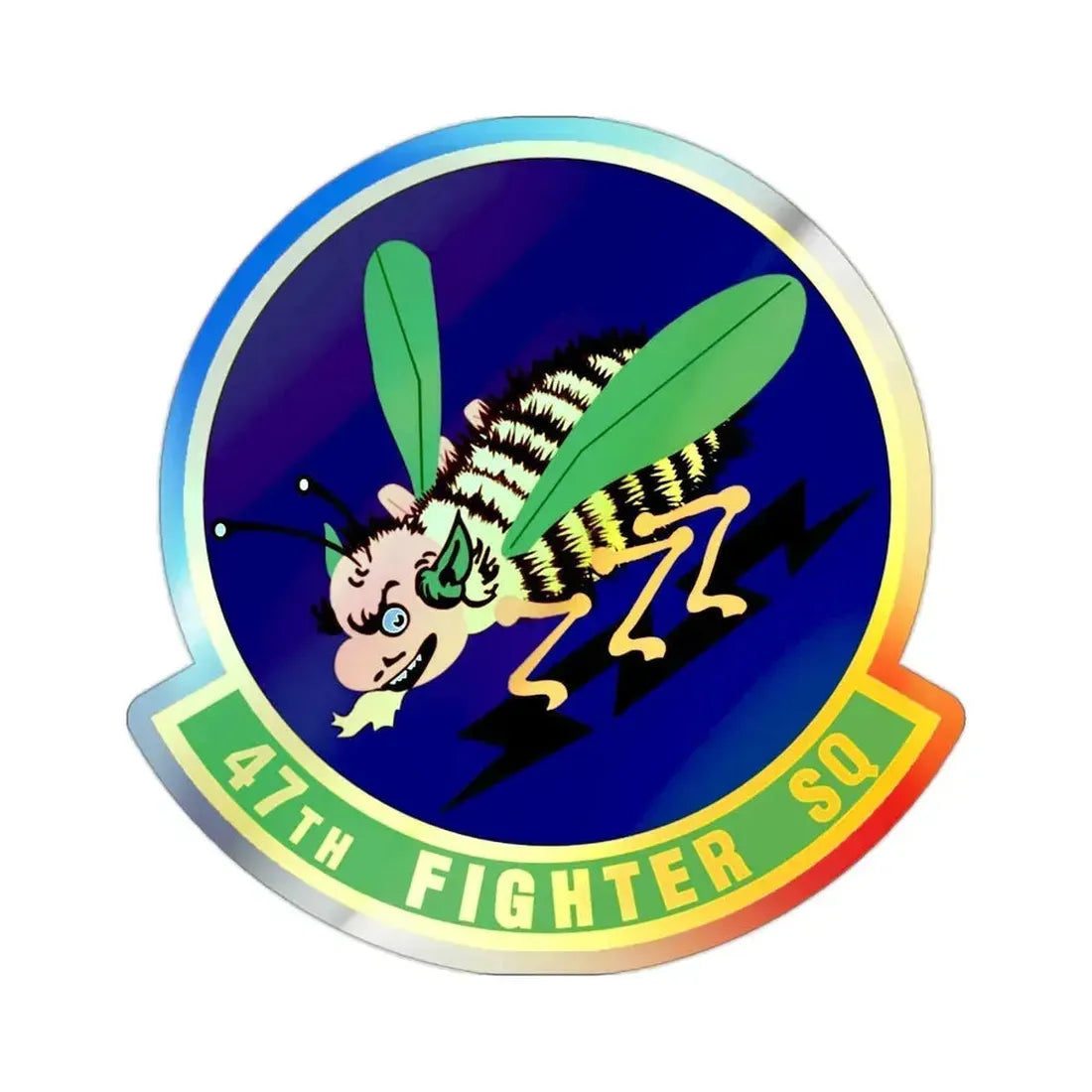47th Fighter Squadron (U.S. Air Force) Holographic STICKER Die-Cut Vinyl Decal 2 Inch Holographic - The Sticker Space