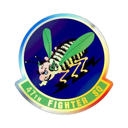 47th Fighter Squadron (U.S. Air Force) Holographic STICKER Die-Cut Vinyl Decal 5 Inch Holographic - The Sticker Space