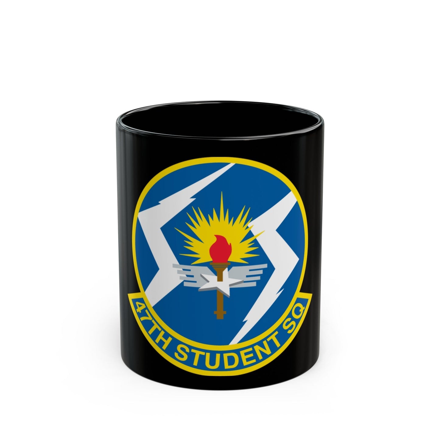 47th Student Sq (U.S. Air Force) Black Coffee Mug-11oz-The Sticker Space