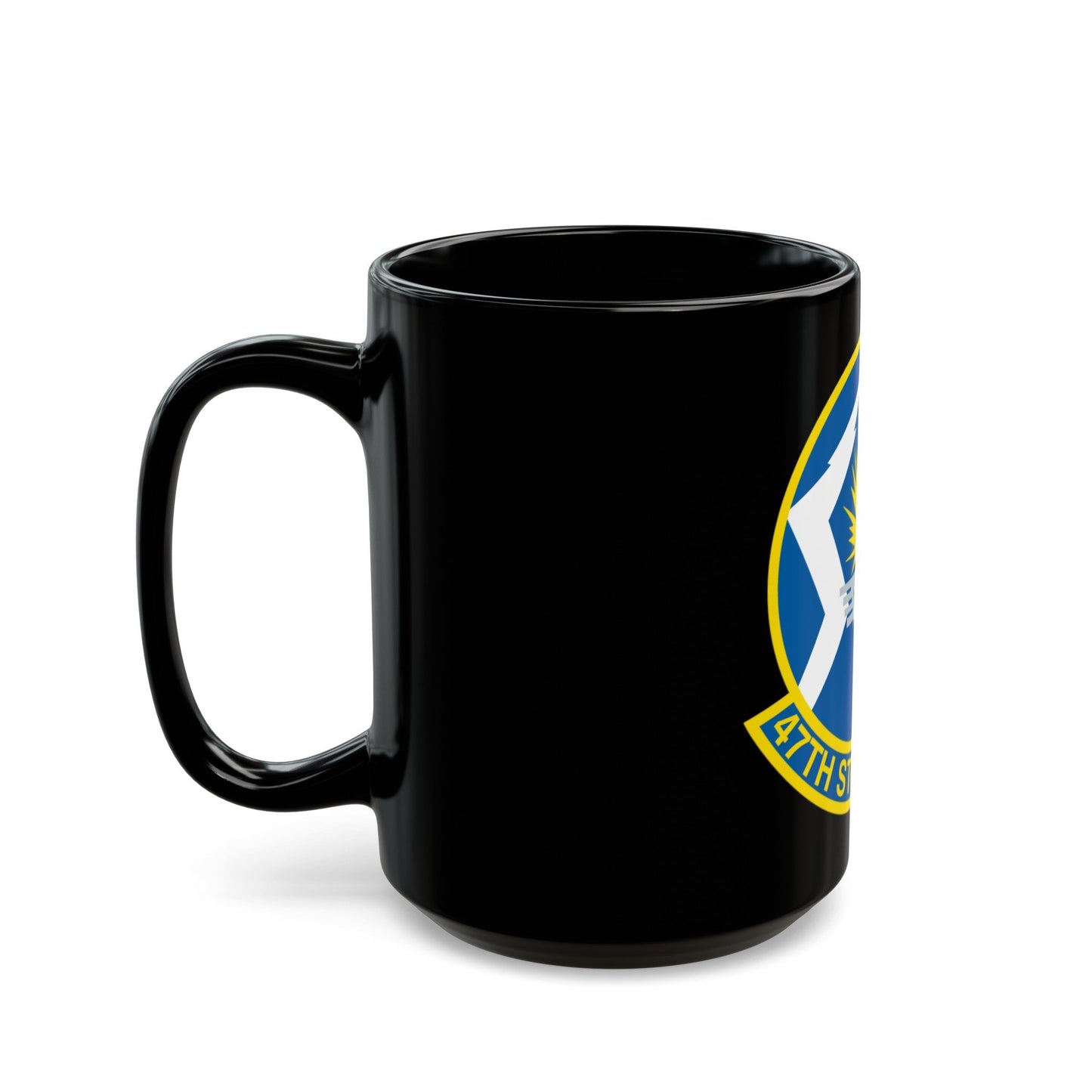 47th Student Sq (U.S. Air Force) Black Coffee Mug-The Sticker Space