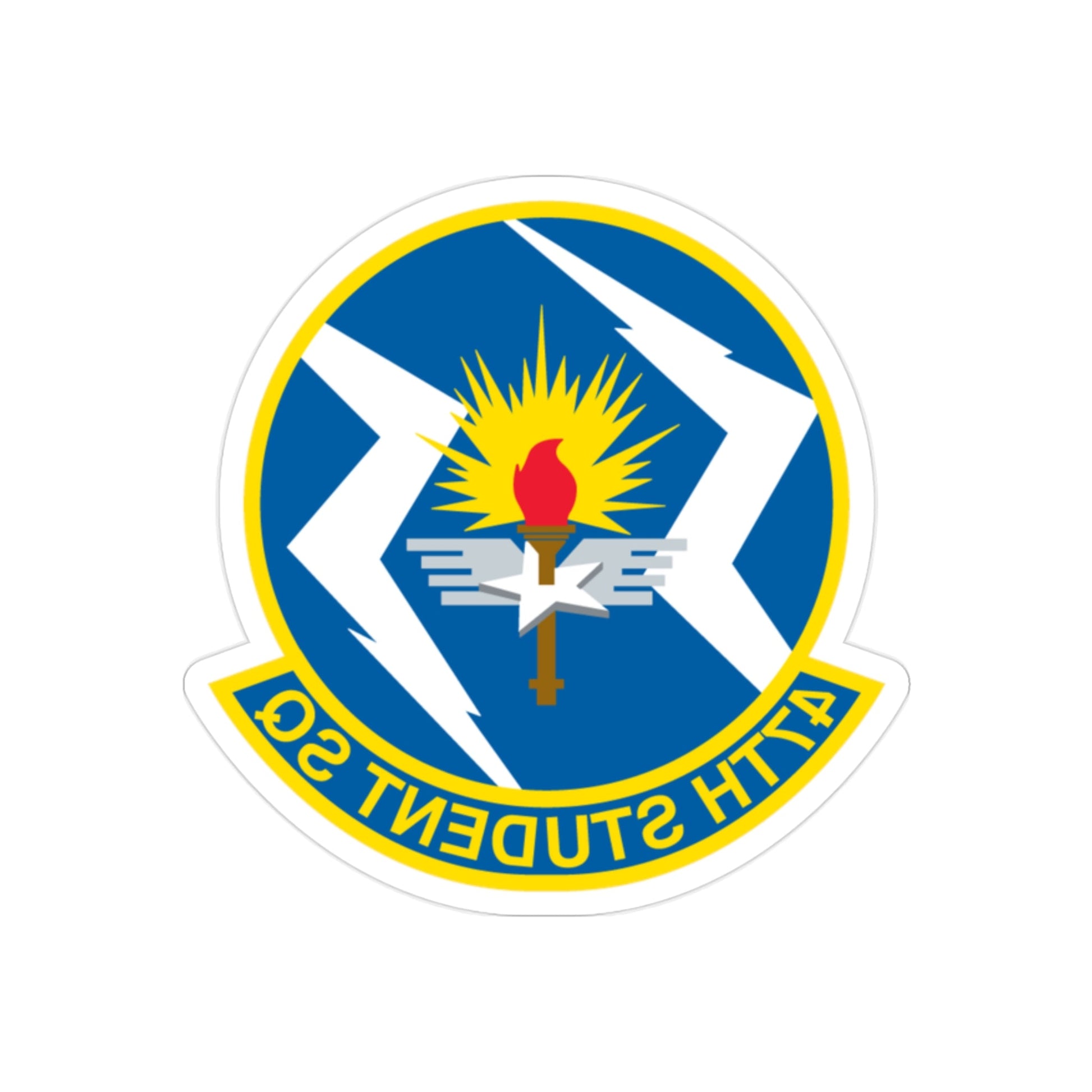 47th Student Sq (U.S. Air Force) REVERSE PRINT Transparent STICKER-2" × 2"-The Sticker Space