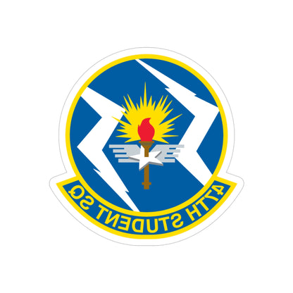 47th Student Sq (U.S. Air Force) REVERSE PRINT Transparent STICKER-4" × 4"-The Sticker Space