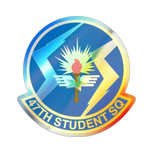 47th Student Sq (U.S. Air Force) Holographic STICKER Die-Cut Vinyl Decal 6 Inch Holographic - The Sticker Space