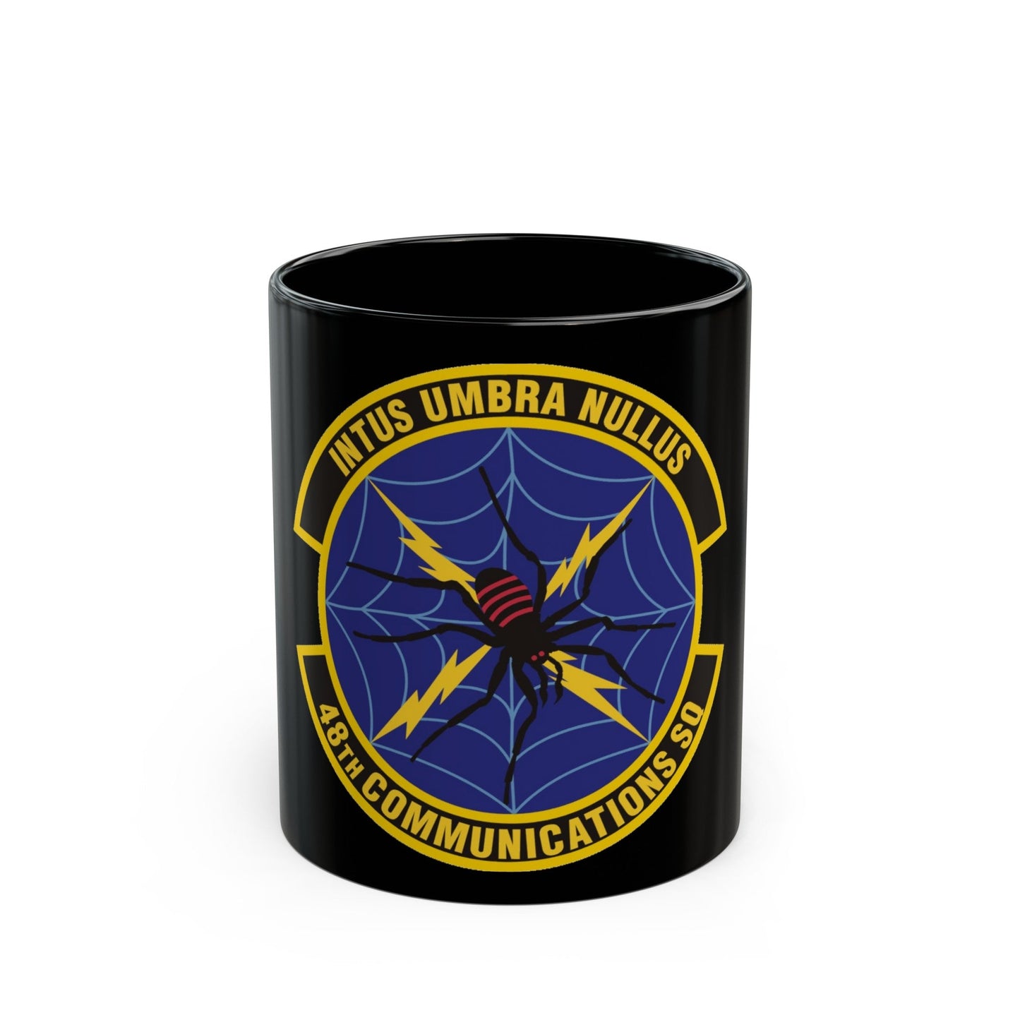 48 Communications Squadron USAFE (U.S. Air Force) Black Coffee Mug-11oz-The Sticker Space