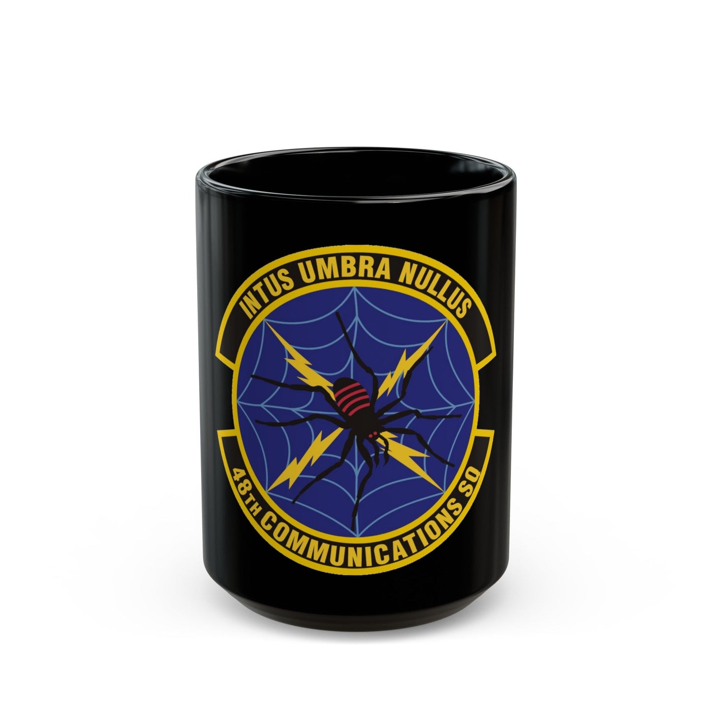 48 Communications Squadron USAFE (U.S. Air Force) Black Coffee Mug-15oz-The Sticker Space