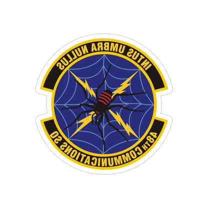 48 Communications Squadron USAFE (U.S. Air Force) REVERSE PRINT Transparent STICKER-6" × 6"-The Sticker Space