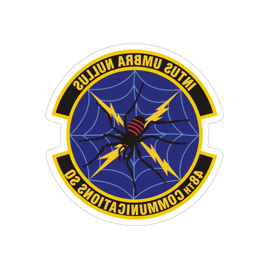 48 Communications Squadron USAFE (U.S. Air Force) REVERSE PRINT Transparent STICKER-6" × 6"-The Sticker Space