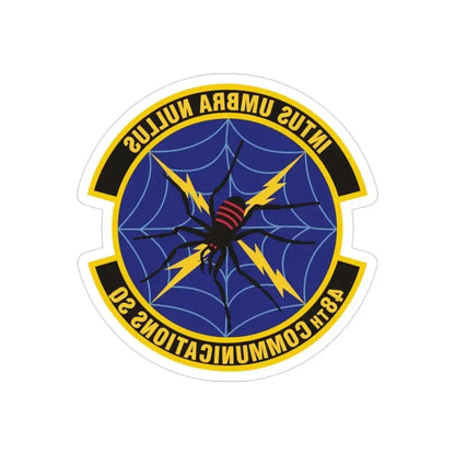 48 Communications Squadron USAFE (U.S. Air Force) REVERSE PRINT Transparent Die-Cut STICKER 3 Inch Die-Cut Transparent - The Sticker Space