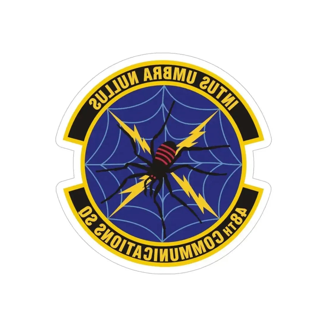 48 Communications Squadron USAFE (U.S. Air Force) REVERSE PRINT Transparent Die-Cut STICKER - The Sticker Space