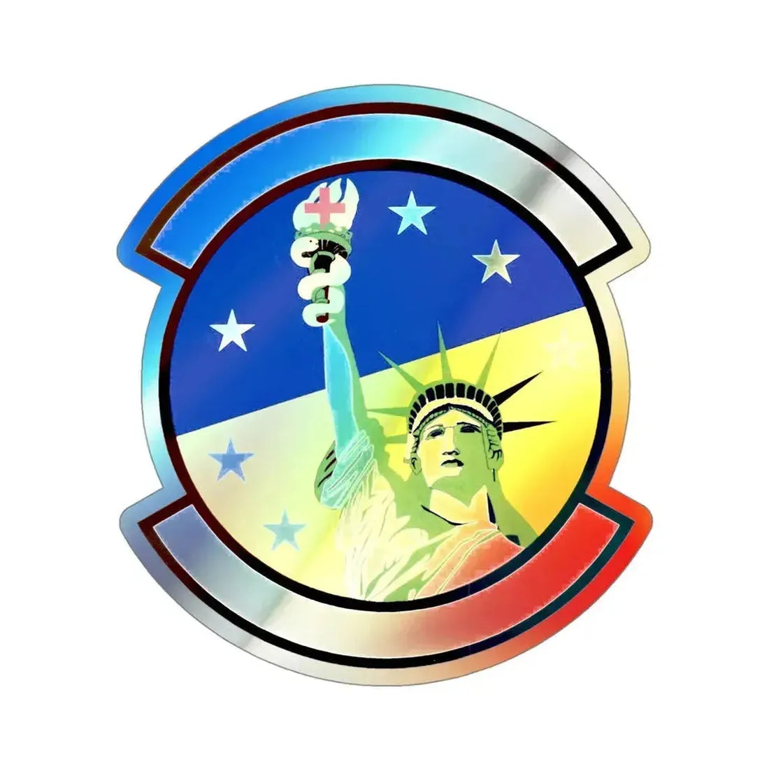 48 Healthcare Operations Squadron USAFE (U.S. Air Force) Holographic STICKER Die-Cut Vinyl Decal 4 Inch Holographic - The Sticker Space