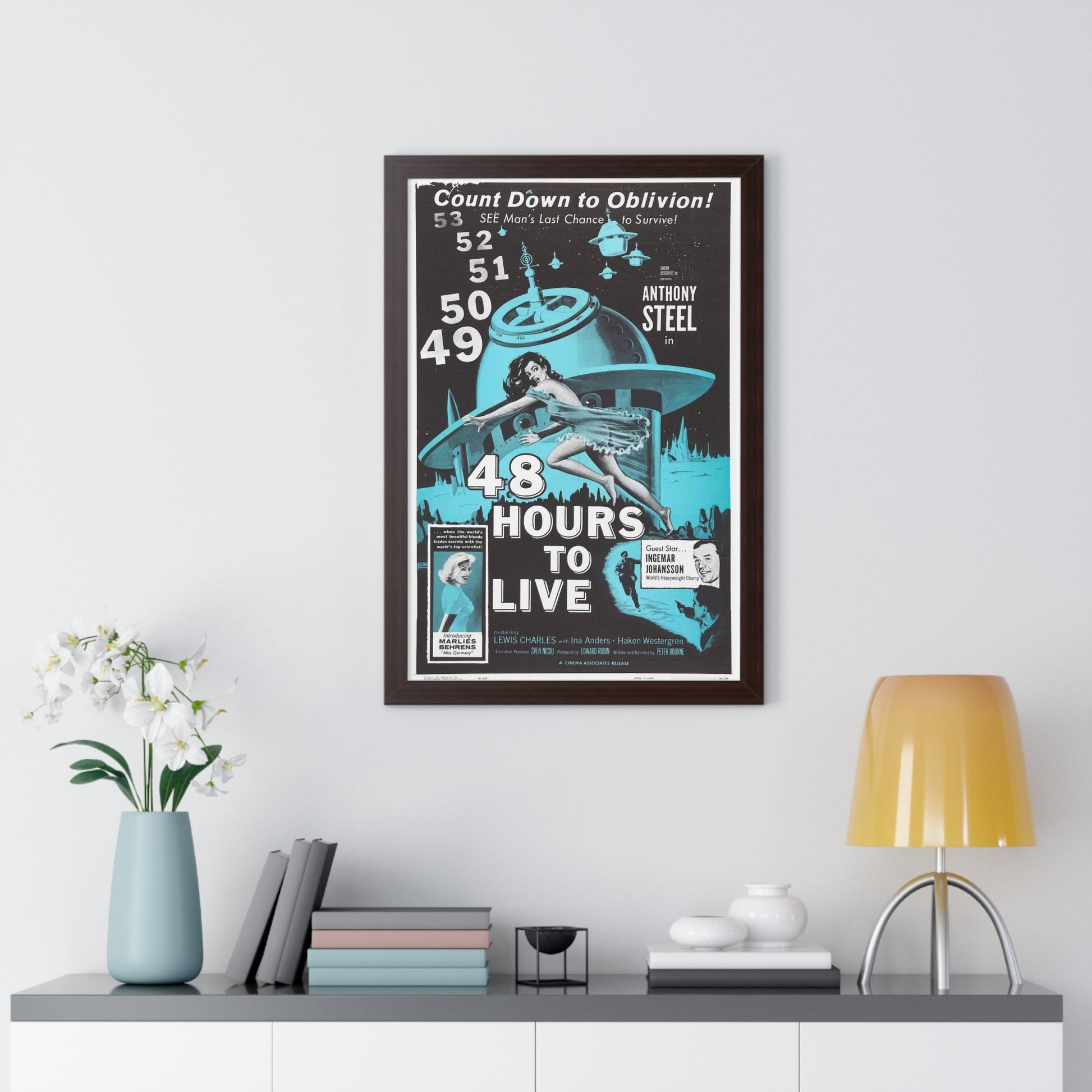 48 HOURS TO LIVE 1959 - Framed Movie Poster-The Sticker Space